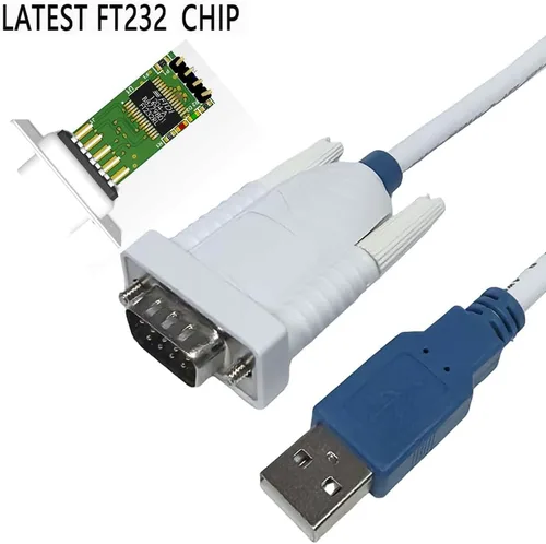 Vista 6 de Cable adaptador USB a RS232 UT232R-500 con chip FT232R USB a DB9 Serial Cable para Windows 11,10, 8, 7, Vista, XP, Linux y Mac OS (5M)