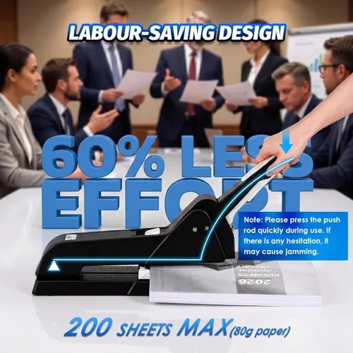 Vista 2 de Heavy Duty Long Reach Stapler with 4000 Staples for Booklets