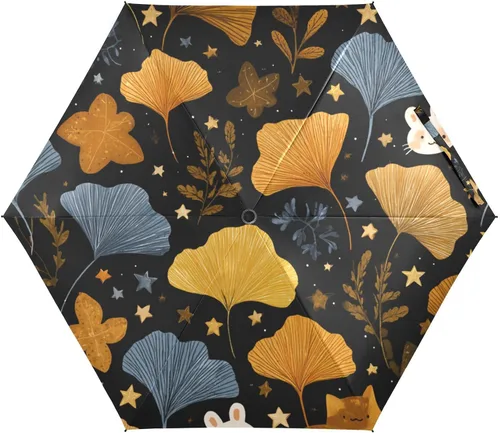 Vista 44 de Sombrilla de viaje plegable compacta con protección UV para 99% de protección UV, resistente al viento, a prueba de lluvia, pequeña sombrilla