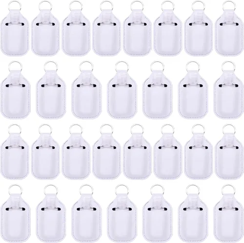 Vista 8 de Duufin Juego de 60 botellas vacías para desinfectante de manos, Colores Variados Including 30 Pcs Vibrant Hand Sanitizer Keychain Holder and 30