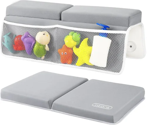 Vista 8 de beiens Juego de rodilleras y coderas de baño, almohadilla de rodillas y codos de secado rápido de 1.5 pulgadas de grosor, soporte para bañera de Azul