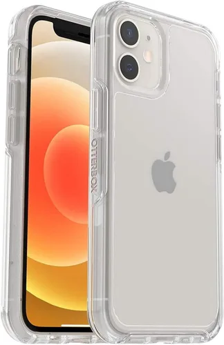 Vista 10 de OtterBox Symmetry Clear Series - Funda para iPhone 12 Mini, embalaje no minorista, Enigma (negro/Enigma Graphic)