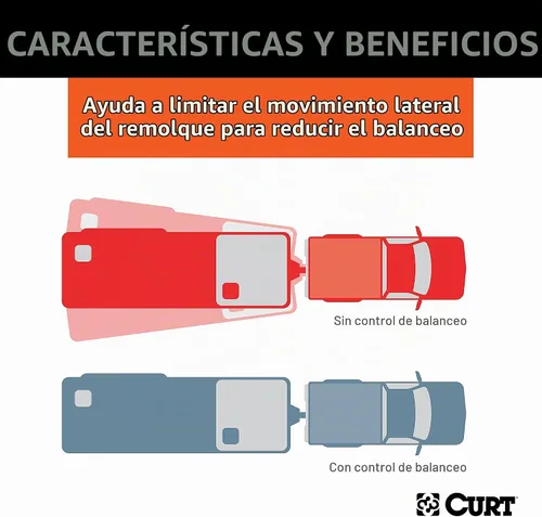 Vista 4 de CURT 17063 MV kit de remolque con barra redonda de distribución de peso 1,000-1,400 lb Tongue Weight, Lubrication Zerk, Forged Spring Bars, 2