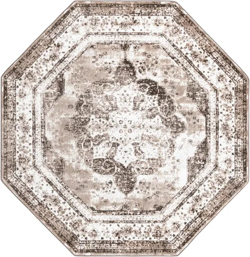 Vista 208 de Unique Loom Colección Sofia - Alfombra de área Salle Garnier (7' 1" x 10' Rectángulo, Borgoña/ Marfil)