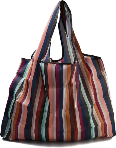 Vista 19 de BEEFLYING Bolsas de comestibles plegables, de nailon, ecológicas y reutilizables, impermeables, bolsas de la compra plegables