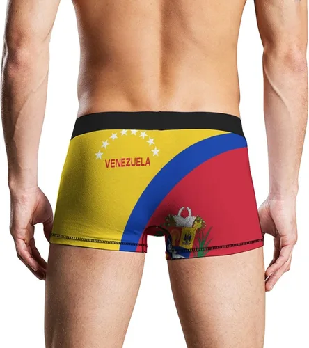 Vista 5 de Venezuela Flag Men's Underwear Boxer Briefs Soft No-Ride-Up Wicking Underpants