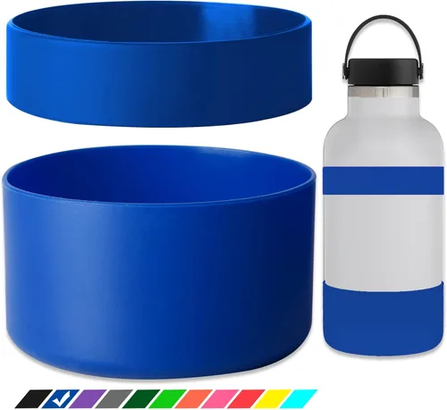 Vista 8 de Greant Funda protectora doble para botella de agua compatible con Hydro Flask, funda flexible de silicona compatible con funda Hydroflask, funda