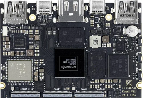 Vista 9 de Khadas Mini ARM PC computadora de placa única RK3588S SoC CPU de 8 núcleos y GPU de 4 núcleos, 6 tapas NPU, computadora de escritorio compacta 8+32GB