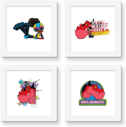 Vista 7 de Trends International Gallery Pops Marvel Moon Girl y Devil Dinosaur - Paquete de arte de pared Duo (paquete de 4)