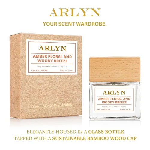 Vista 6 de ARLYN Amber Floral Woody Breeze Eau De Parfum inspirado en Bc.arat Ruge 540, perfume de larga duración para hombres y mujeres, vegano y respetuoso