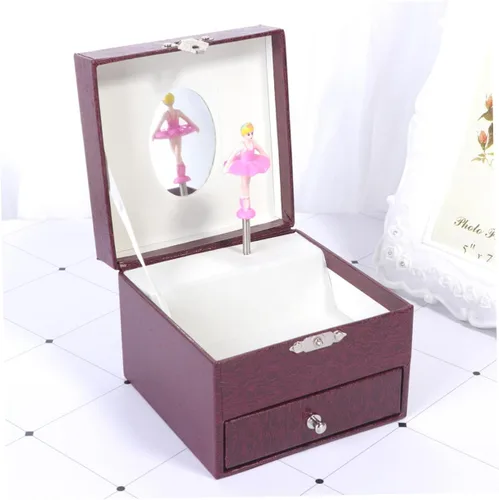 Vista 9 de BESTOYARD Caja de joyería musical para niños, organizador de almacenamiento para juguetes, contenedor de almacenamiento de joyas para niños