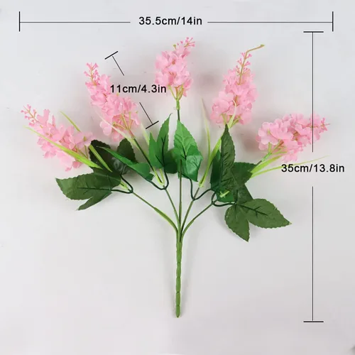 Vista 4 de ECYC Ltd Ramo de flores artificiales de jacinto de 13.78 pulgadas, flores de jacinto de seda con tallo de jacinto sintético para decoración de boda