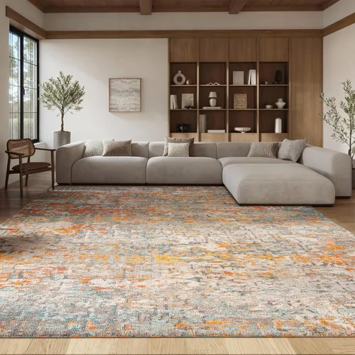 Vista 56 de SAFAVIEH Colección Madison - Alfombra de acento 2'2" x 4', negro y dorado, diseño abstracto moderno, no desprende pelusa y fácil cuidado, ideal