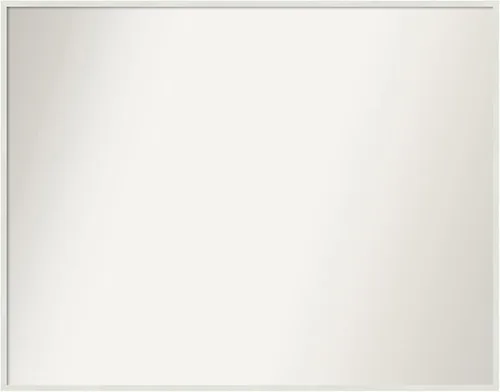 Vista 168 de Amanti Art Espejo de baño blanco para sobre el fregadero, 22 x 45 pulgadas, espejo de tocador rectangular blanco Lucie, marco de madera moderno