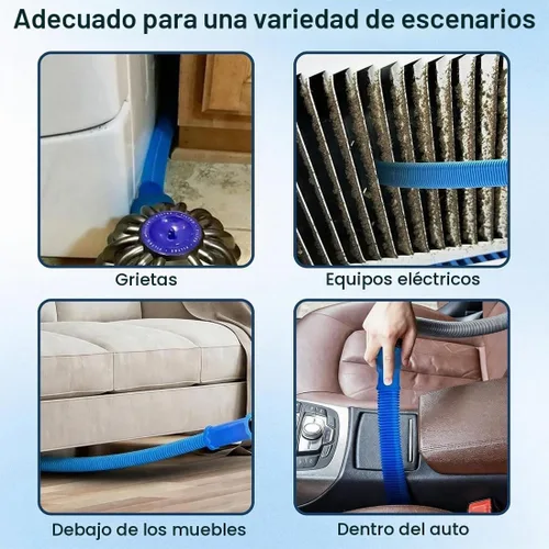Vista 6 de Kit de limpieza de ventilación de secadora, accesorio universal para aspiradora de pelusa para secadora con conector universal elástico y cepillo 1