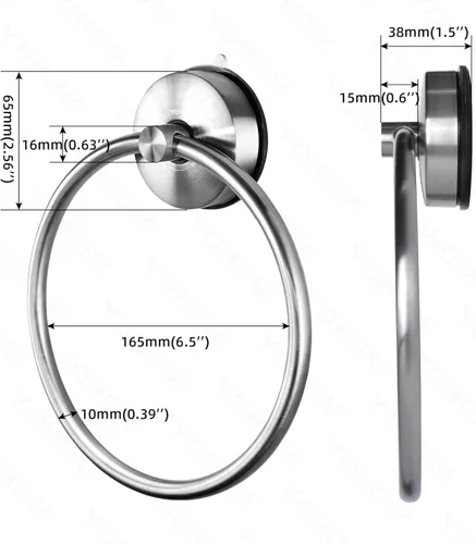 Vista 3 de YOHOM Toallero con ventosa para toalla de mano para baño, soporte de toalla de succión al vacío, colgador de toallas de platos para pared de ducha