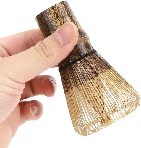 Vista 3 de Fdit Batidor de té verde matcha, cepillo japonés, accesorios de té para hacer té (120 puntas)