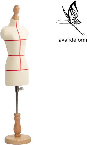 Vista 4 de Maniquí de forma de vestido femenino