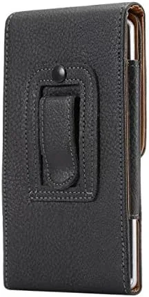 Vista 2 de Funda pequeña de piel sintética para teléfono celular con clip para cinturón para iPhone 17e 16e 15 Pro 14 13 12, iPhone 13 Mini, 12 Mini, 11 Pro