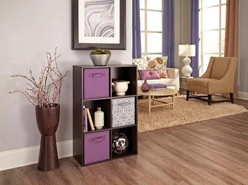 Vista 3 de Cajón de tela cúbico ClosetMaid 11469, morado, empaque de 2