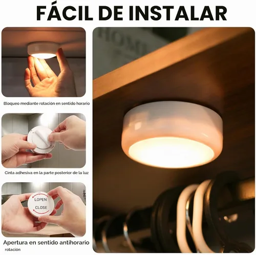 Vista 5 de Luces de botón con control remoto, iluminación de disco alimentadas por batería, luces de botón LED, luces LED de batería con control remoto, luces