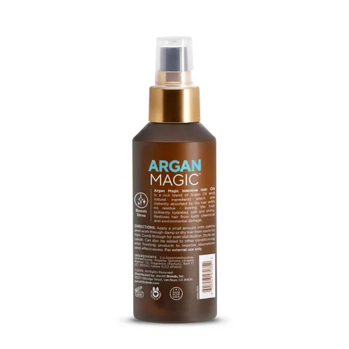 Vista 2 de Argan Magic Aceite intensivo para el cabello, restaura la manejabilidad y la elasticidad, añade brillo y brillo, controla el encrespamiento, sin