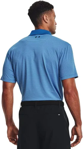 Vista 2 de Under Armour Performance - Camiseta de golf tipo polo a rayas para hombre