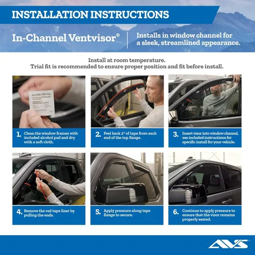Vista 4 de Auto Ventshade [AVS] Protectores de lluvia en canal para Chevrolet 83-94/GMC S10/Blazer/S15 Jimmy, 82-90 S10/S15 Pickup; 91-93 Sonoma, 85-05