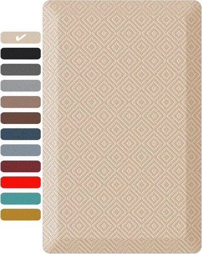 Vista 10 de Ophanie Tapetes de cocina para piso, alfombras de cocina de 3/4 de pulgada de grosor, 20 x 32 pulgadas, tapete acolchado antifatiga para estar