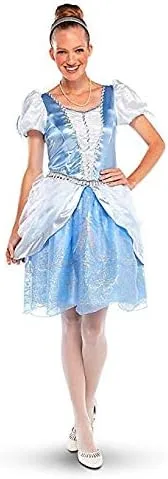 Vista 2 de Disney Store Disfraz de Cenicienta de Princesa para mujeres adultas talla pequeña 4-6 azul