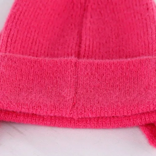 Vista 5 de Lindo gorro de conejo para mujer, gorro de invierno con diseño de conejo de ganchillo Y2K, gorro de invierno cálido con calavera para esquí