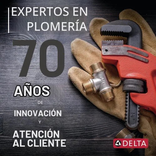 Vista 2 de Delta RP101846 Moderno 1.75 GPM Cabezal de ducha cuadrado de una sola función con tecnología Touch-Clean - Cromo