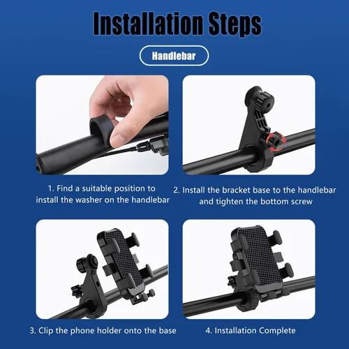 Vista 7 de Motorcycle Phone Mount for Suzuki GSX1300R Hayabusa GSX1300, Bike Phone Holder Motorcycle Cell Phone Holder, Quick Install Anti-Shake Motorcycle