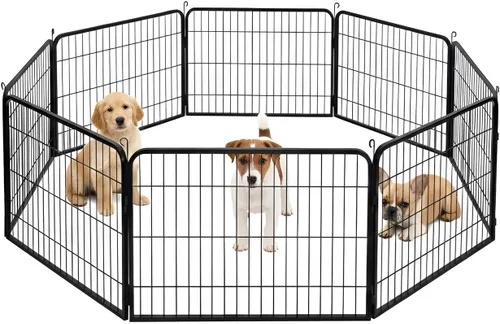 Vista 13 de BestPet Extensión de corral para perros 32 pulgadas, 2 paneles Corral resistente para mascotas con ejercicio de metal Paneles de cerca