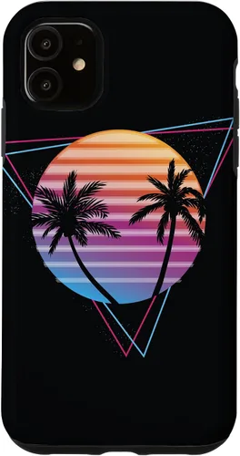 Vista 8 de Palm Sunset 80s Vibe Retrowave Synthwave Aesthetics - Carcasa para iPhone 16