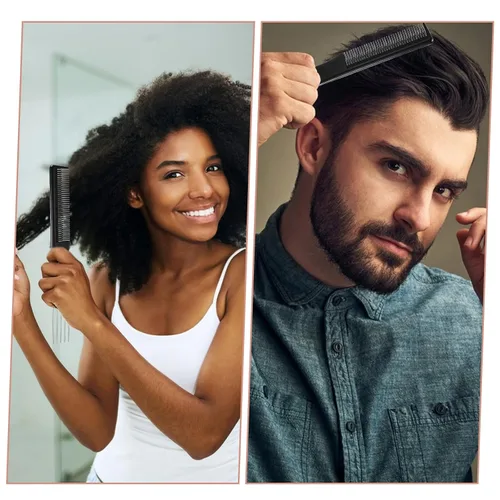 Vista 7 de 3 peines de elevación de cabello con puntas de metal para mujeres, peine de levantamiento de pelo fino con púa de metal, peines para peluquería