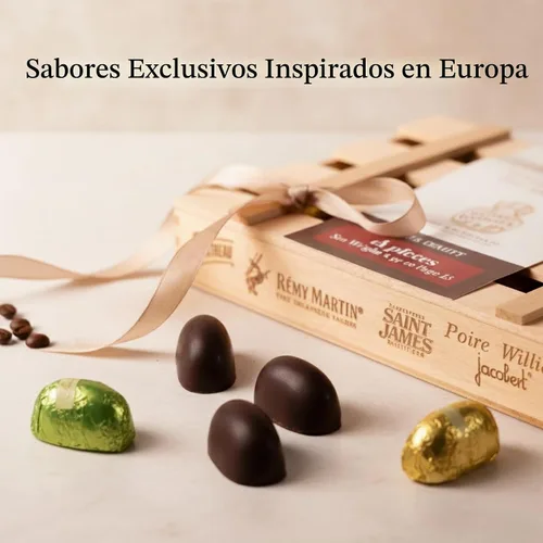 Vista 3 de ANDY ANAND CHOCOLATIER Botellas de chocolate negro europeo rellenas con 18 licor de estante superior, paquete de 1