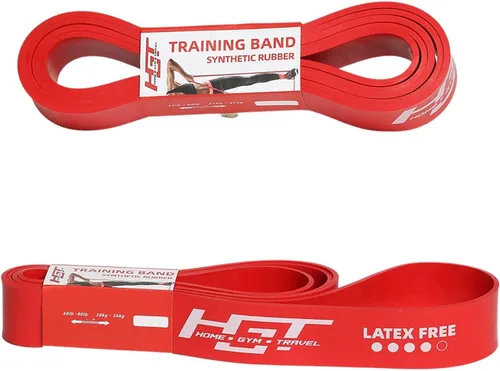 Vista 6 de HGT - Banda de resistencia larga – Banda de entrenamiento extra fuerte sin látex para mujeres y hombres – Soporta estiramiento, yoga y pilates