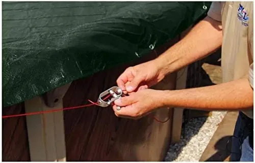 Vista 6 de Supreme - Cubierta de piscina de invierno para piscinas redondas de 12 pies Verde/Negro Fácil de instalar, protección UV y duradera Incluye