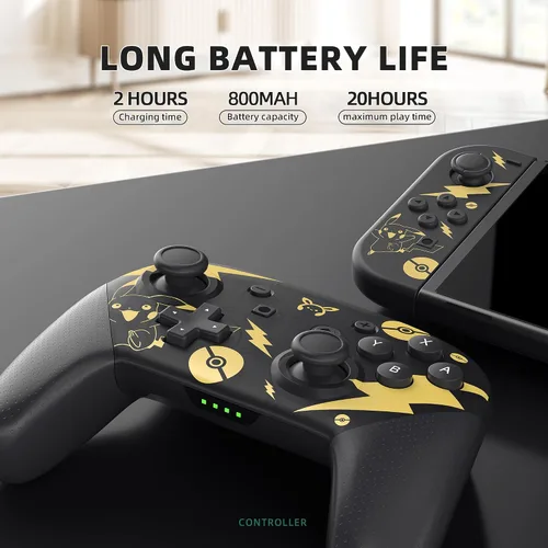 Vista 5 de Switch Pro Controller, Wireless Switch Controllers with Carrying Storage Case, Upgraded Gamepad Switch Remote Replacement for Switch Controller