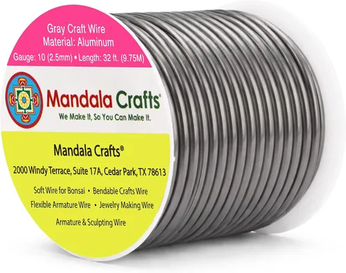 Vista 109 de Mandala Crafts - Alambre de aluminio anodizado de calibre 22 para hacer joyas - 137.2 m de alambre flexible surtido y coloreado - Doble para bonsái