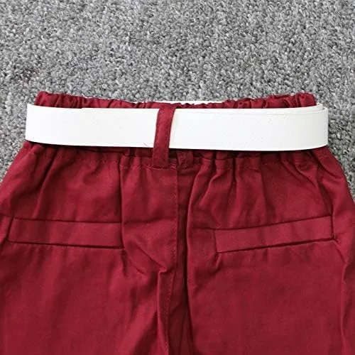 Vista 8 de Mubineo Conjunto de bermudas de verano para niños pequeños y niños pequeños