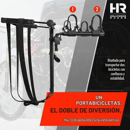 Vista 3 de Hollywood Racks SR1 - Soporte para neumáticos de repuesto para 2 bicicletas