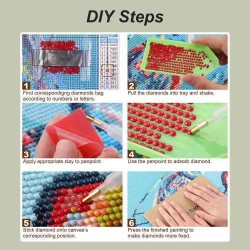 Vista 6 de hill froeistung Kits de Pintura de Diamantes 5D de Flores para Adultos, Arte de Diamantes en Vasos para Principiantes, Pintura de Arte de Diamantes