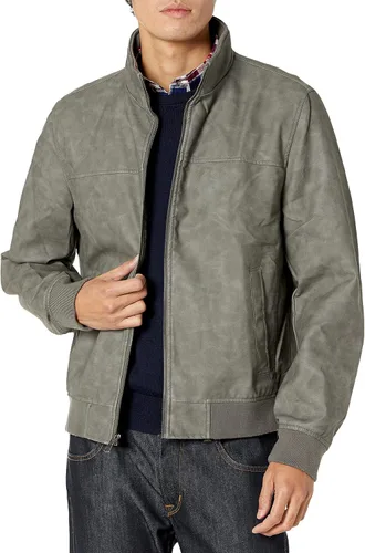 Vista 6 de Tommy Hilfiger Chaqueta bomber de piel sintética para hombre