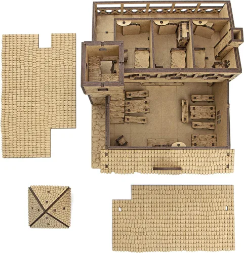 Vista 3 de TowerRex Tavern DND Terrain 1.102 in - Miniatura de fantasía para juegos de mesa Warhammer, Pathfinder y D&D