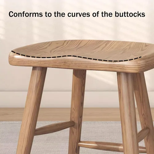 Vista 5 de Juego de sillas de comedor de madera, silla de comedor moderna, sillas de cocina de granja, taburete de vestíbulo, silla sin brazos para cocina