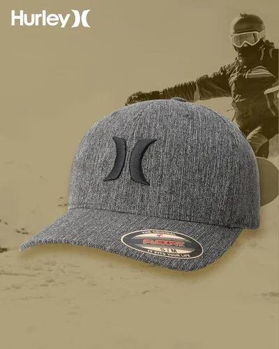 Vista 56 de Hurley Gorras para hombre - One & Only Flexfit Textures Cap - Sombreros ajustados para hombre, S-XL