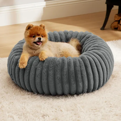 Vista 11 de Bedsure ComfyFleece® Donut - Cama para perros pequeños con funda extraíble lavable