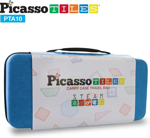 Vista 7 de PicassoTiles - Estuche magnético de transporte, organizador de bolsa de viaje para niños Estuche de transporte
